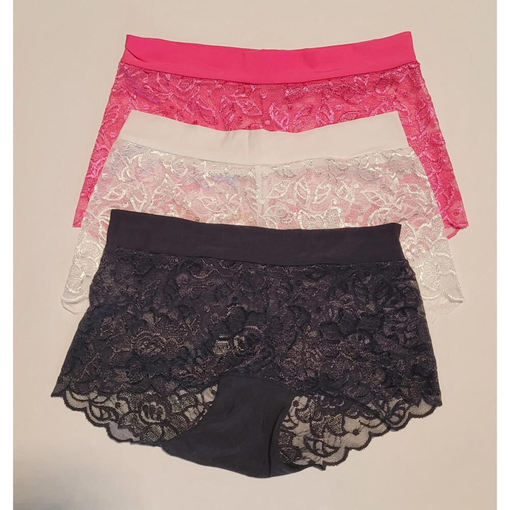 Women Multipack Nylon Lace Hipster Panty Stretch Full Briefs Size small SL2021FW